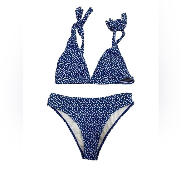 🌼NWT BLUE AND WHITE FLORAL BIKINI - Picture 2 of 3